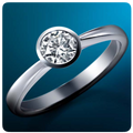 Round Brilliant Bezel Set Diamond Ring