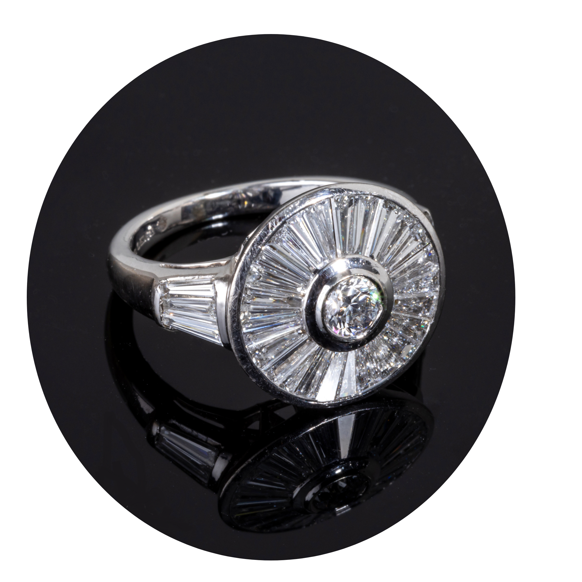 Ballerina Diamond Ring in Platinum