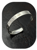 Sterling Silver King Charles III Coronation Hallmark Cuff Bangle