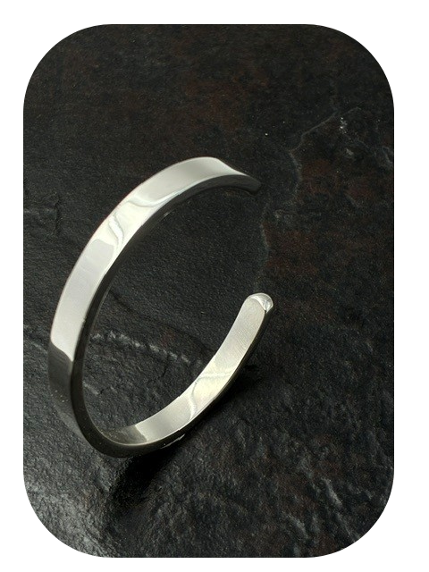Plain Sterling Silver Cuff Bangle