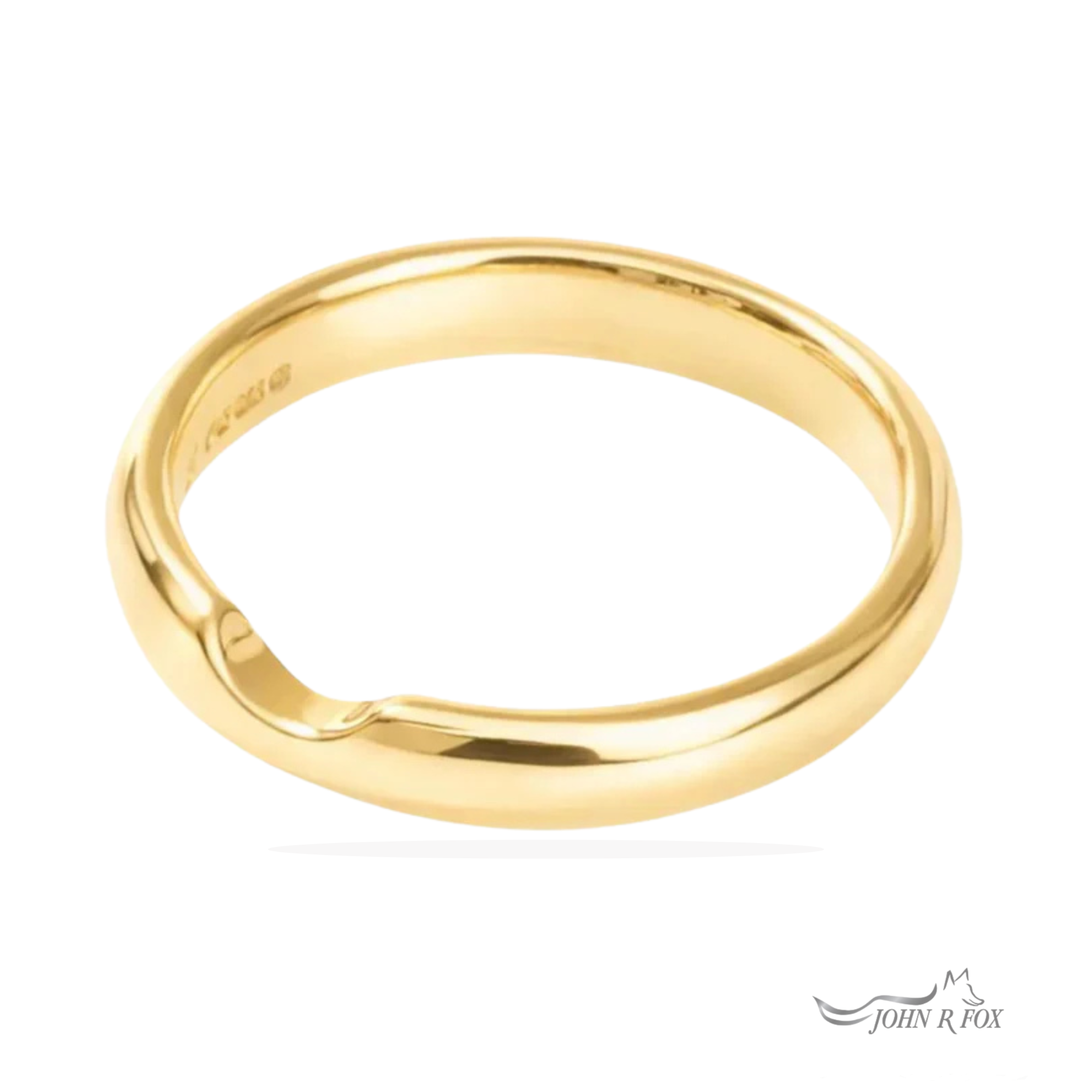 Chubbie Notched Wedding Ring - To Fit Single Stone