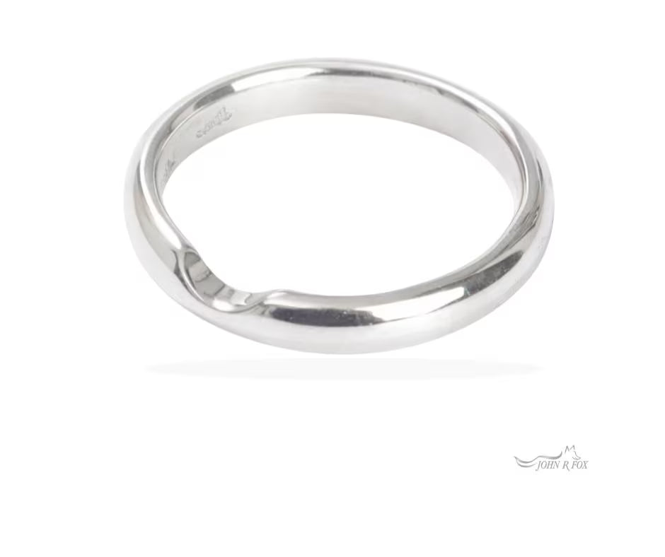 Chubbie Notched Wedding Ring - To Fit Single Stone