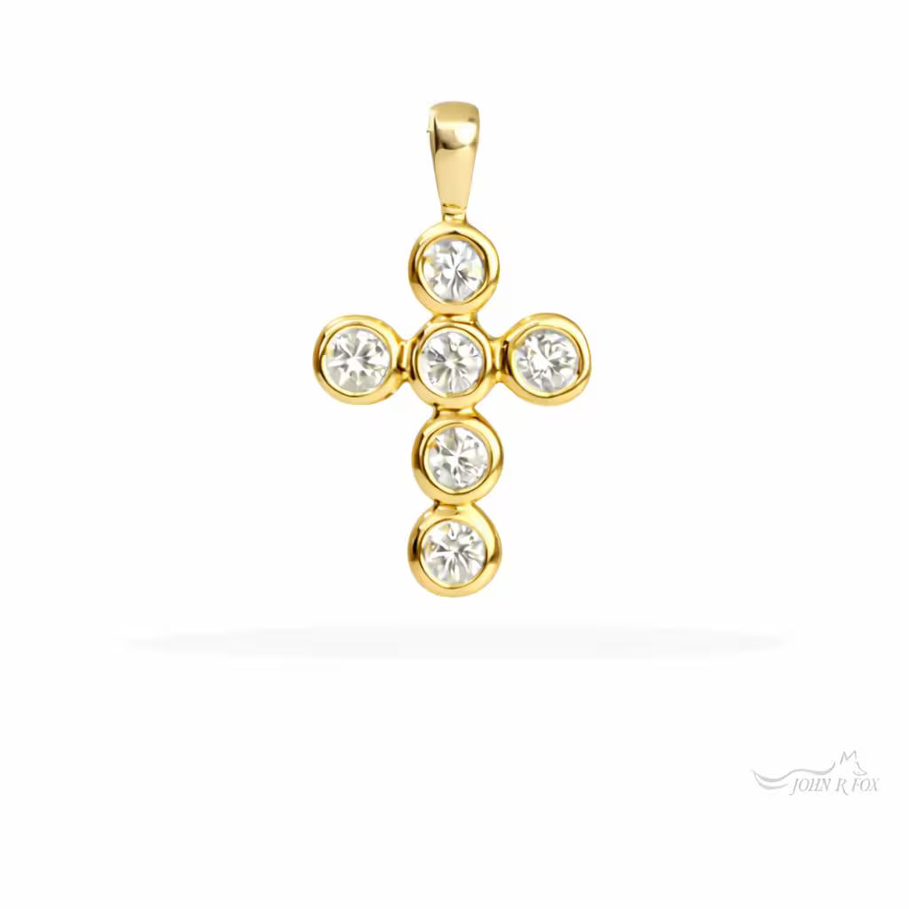 Chubbie Diamond Cross Pendant -0.48ct Total