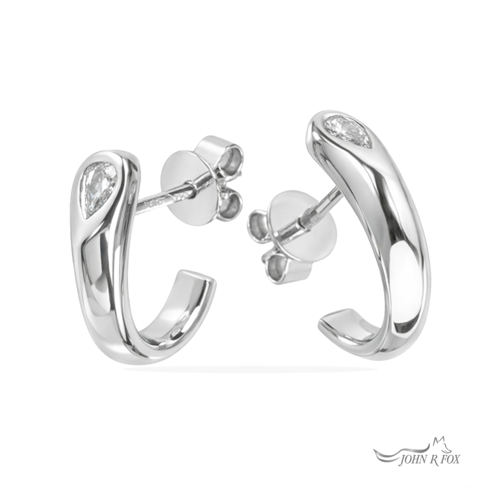 Tulip Diamond Earrings - 0.16ct Total