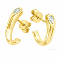 Tulip Diamond Earrings - 0.16ct Total