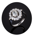Halo and Wings Diamond Ring