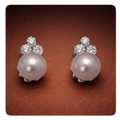 Champagne Pearl Stud Earrings